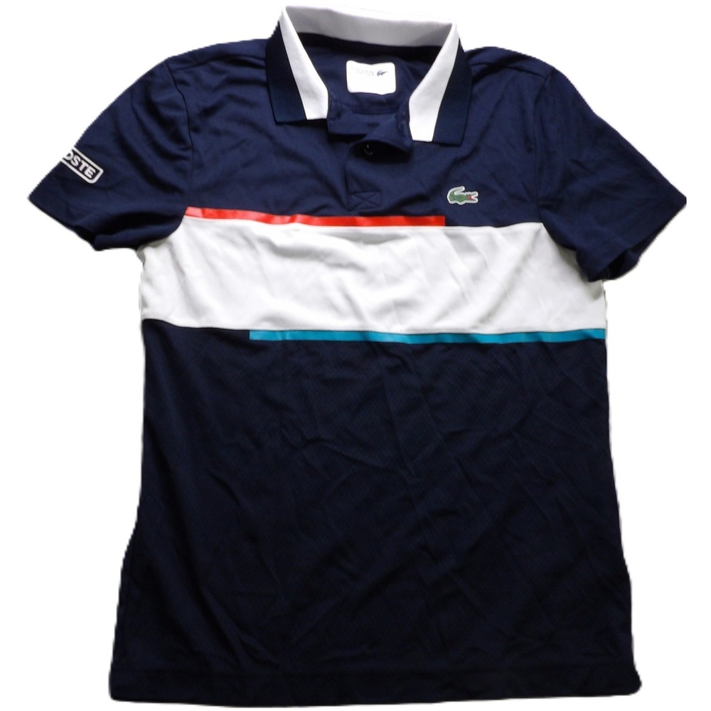 Lacoste Sport Ultra Dry Polo Shirt Men S Navy White Colorblock Performance Golf